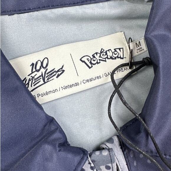 100 Thieves  x Pokemon - Blastoise Shell Jacket in Blue - Picture 4 of 5